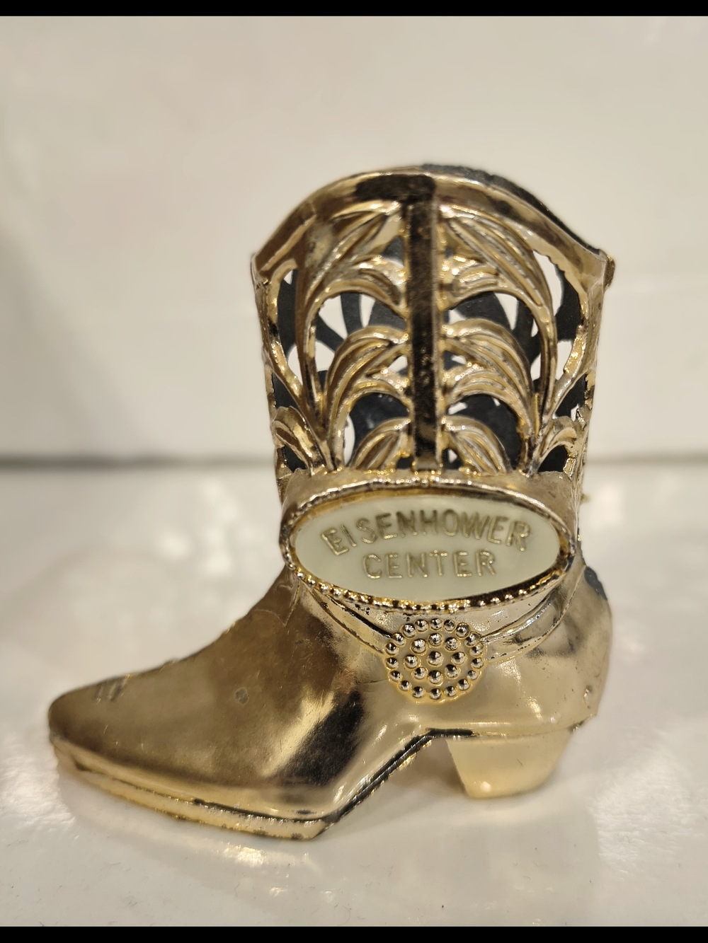 Eisenhower Center Cowboy Boot Souvenir Toothpick Holder